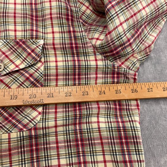 Territory Ahead Shirt Men 2XLarge Red Green Plaid Cotton Casual Work Chore Flaw - Picture 5 of 10